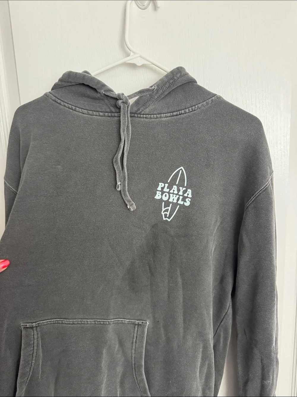 Charcoal Hooded Sweatshirt - Men's Casual Pullover - Picture 2 of 4